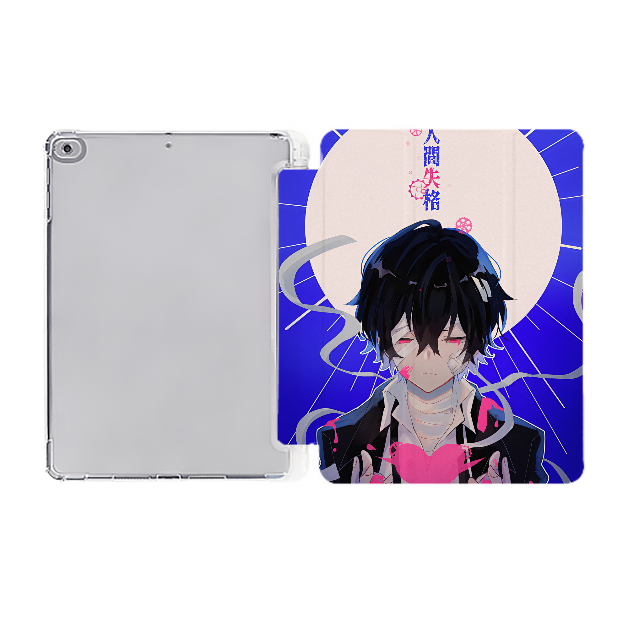 （画像用） 文豪ストレイドッグス Bungo Stray Dogs IPad ケース ペン収納付き 三つ折りスタンド PUレザー×シリコン 対応機種9.5/10.5/10.9インチ